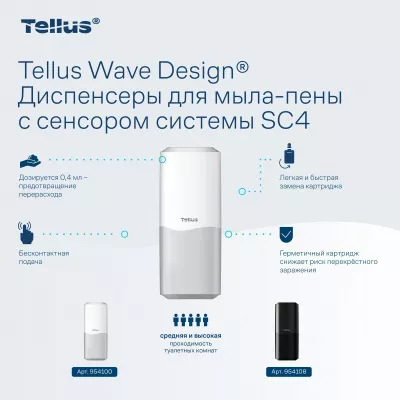 954100 SC4 Диспенсер для мыла-пены сенсорный, белый Tellus