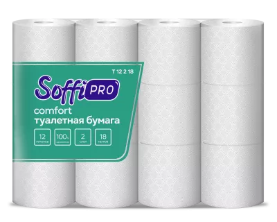 10900984 SoffiPro Туалетная бумага 2сл 18м (8пач*12рул)