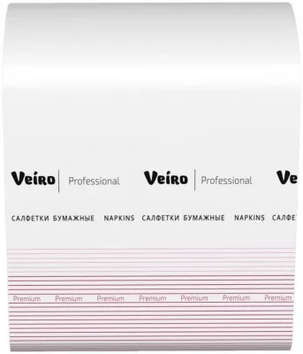 NZ316 Veiro Professional Premium Салфетки бумажные Z-сложение 1 слой, (42пачки*250 листов)