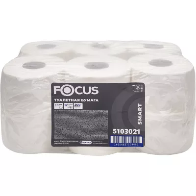 5103021 Focus Smart Jumbo Туалетная бумага 1сл. (12рул*200м)
