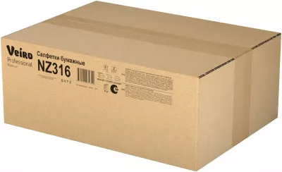 NZ316 Veiro Professional Premium Салфетки бумажные Z-сложение 1 слой, (42пачки*250 листов)