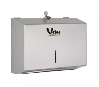 7231-191 Veiro Professional Диспенсер для листовых бумажных полотенец, нержавеющая сталь