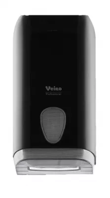 L-ONE черный Veiro Professional Диспенсер для листовой туалетной бумаги, пластиковый