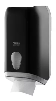 L-ONE черный Veiro Professional Диспенсер для листовой туалетной бумаги, пластиковый