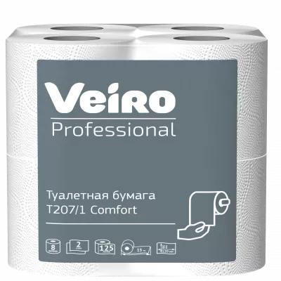 T207/1 Veiro Professional Туалетная бумага 2-сл,D105мм,120лист,125*92мм,48 рул*15 м