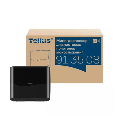 913508 HT3 Диспенсер-мини для листовых полотенец Tellus моносложения, черный
