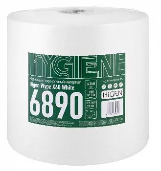 6890 Higen Wype X60 White нетканый протирочный материал,белый,300*350мм.,1100лст.*рул.