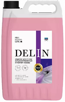 Delin. 5 л Жидкое средство для стирки/ Средство для стирки сильнозагрязнённой и рабочей одежды.