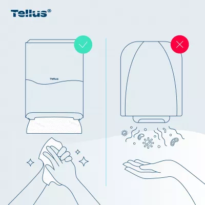913000 Tellus диспенсер для листовых полотенец моносложения, белый