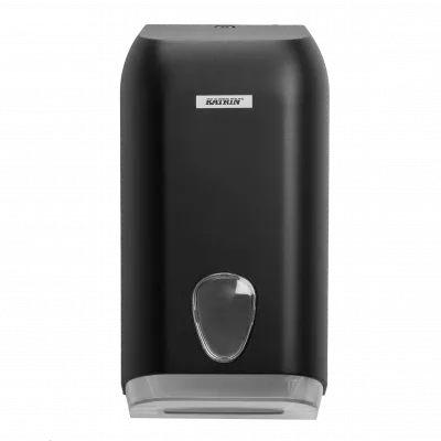 92605_katrin_folded_toilet_tissue_dispenser_black_front