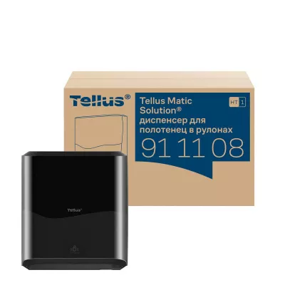 911108 HT1 Диспенсер для полотенец в рулонах сенсорный, черный Tellus Matic Solution®
